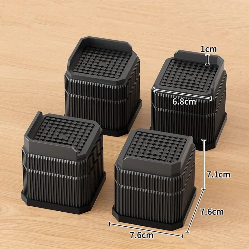 Professional Heavy-Duty Furniture Foot Pad Non-slip Square Bed Lifts Risers Round Adjustable Bed Lifter Refrigerator view 3
