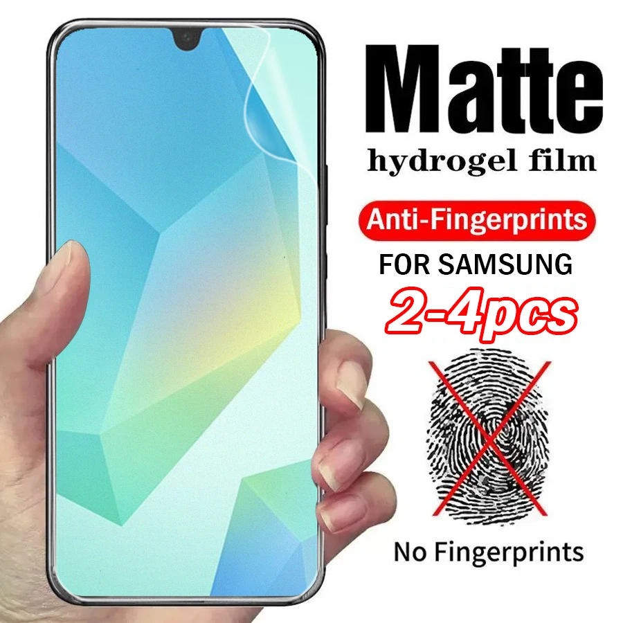 2/3/4pcs Anti-Glare Matte Silicone Hydrogel Film for Samsung A16 A06 A56 A36 A35 A55 A25 A15 A05 A04 A03 A02 Screen Protector