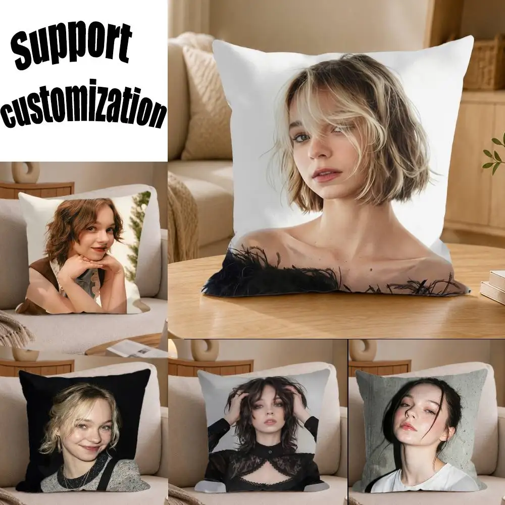 TV-WED Emma Myers Pippa Square Sofa Pillow Cover Solid Color Living Room Home Decor Cushion Case
