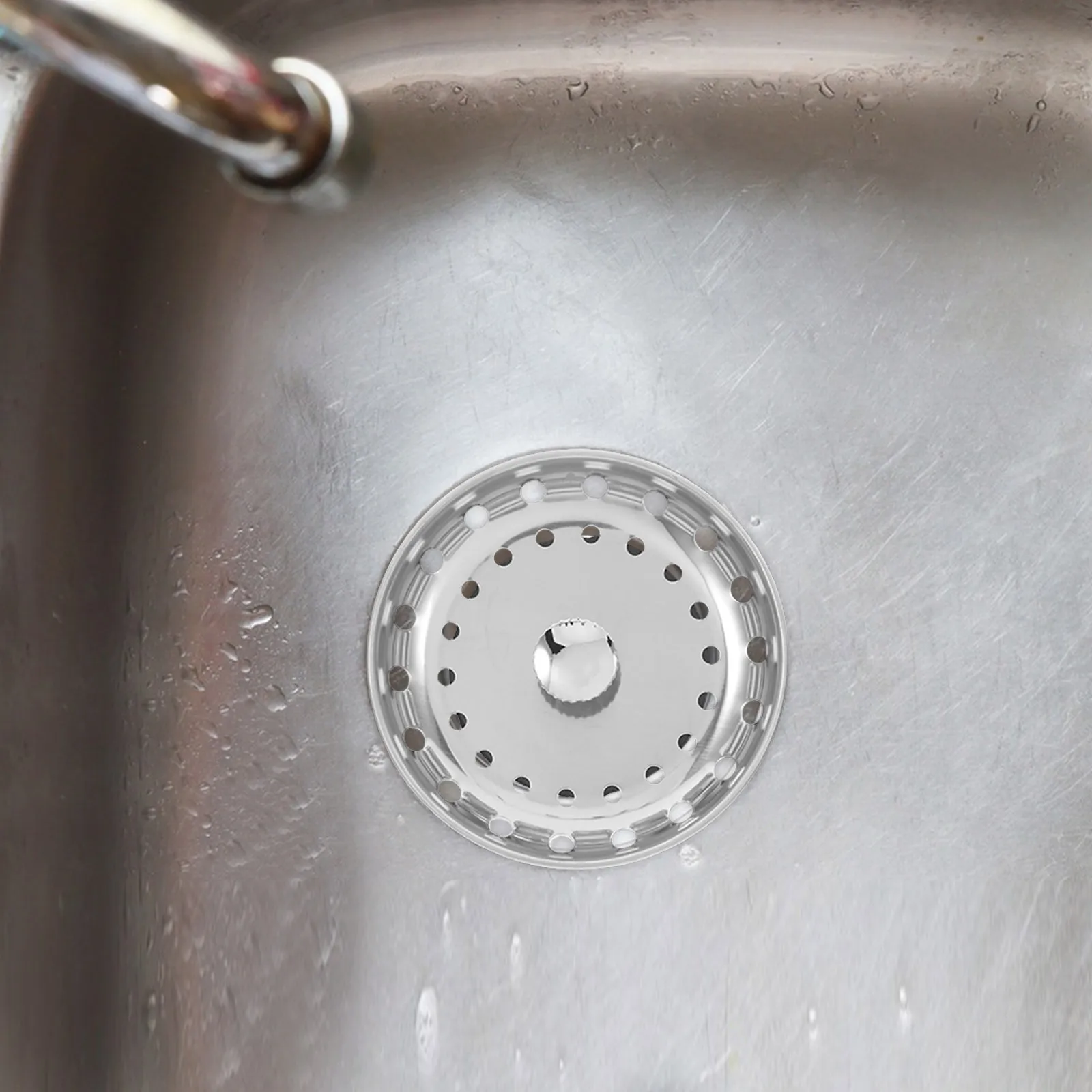 1 مجموعة حوض الفولاذ المقاوم للصدأ سدادة مصفاة العالمي غطاء لبالوعة المطبخ التخلص من القمامة سلة المرشح بالوعة حامي #1