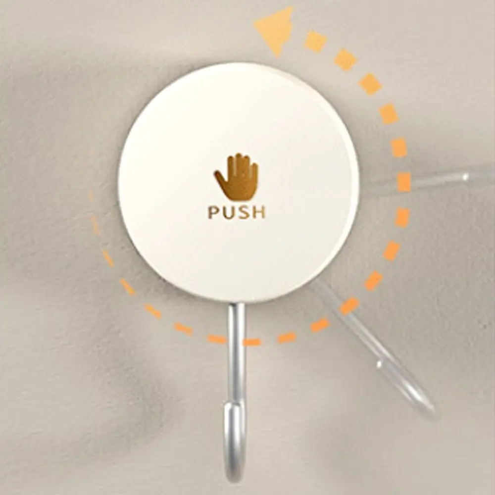 2 قطعة خطاف لاصق دوار قوي مقاوم للماء وقابل للإزالة على الحائط من البلاستيك القابل للتعديل