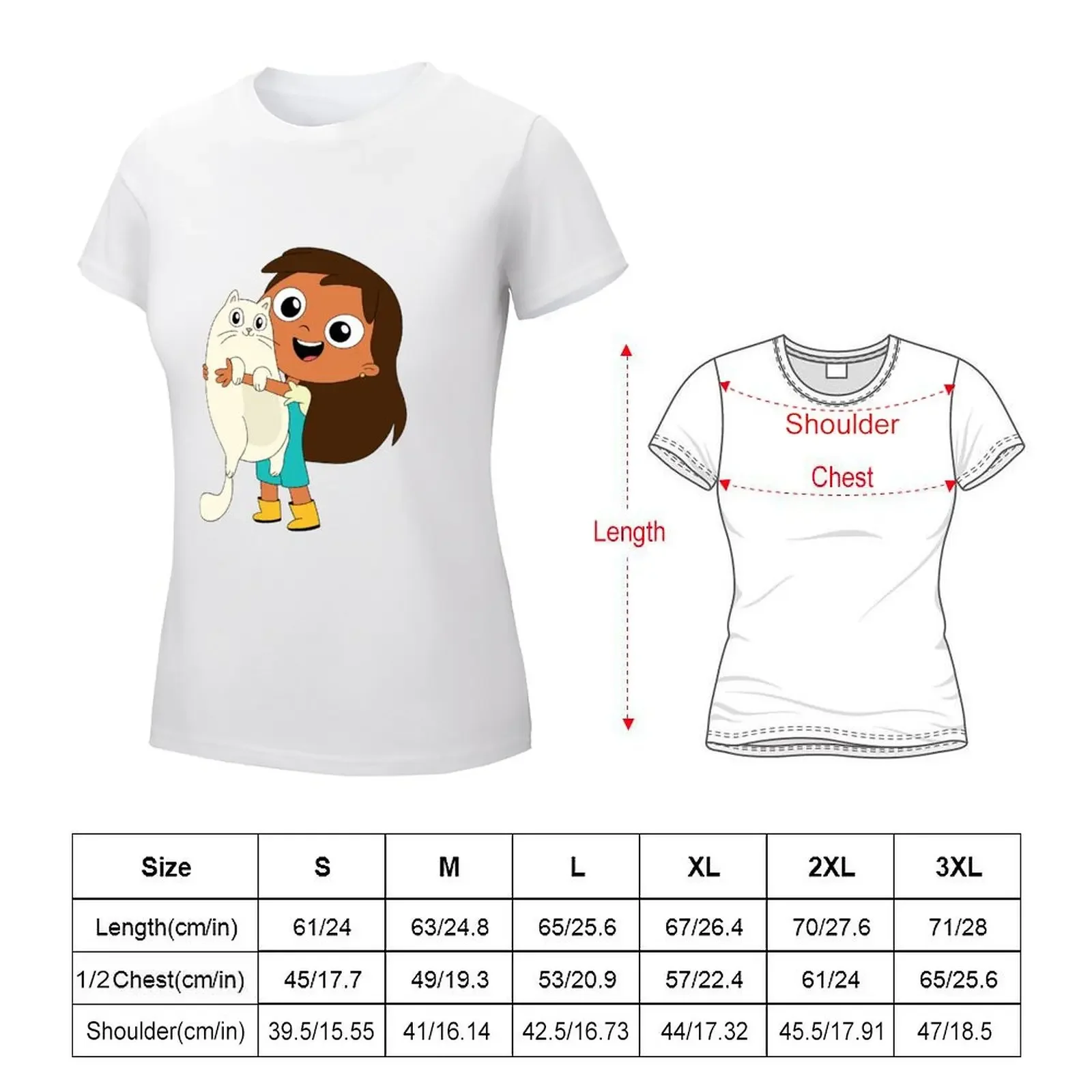 Rosie and Gatita friends hug fan art T-shirt cute clothes summer clothes Female clothing t-shirt dress for Women sexy