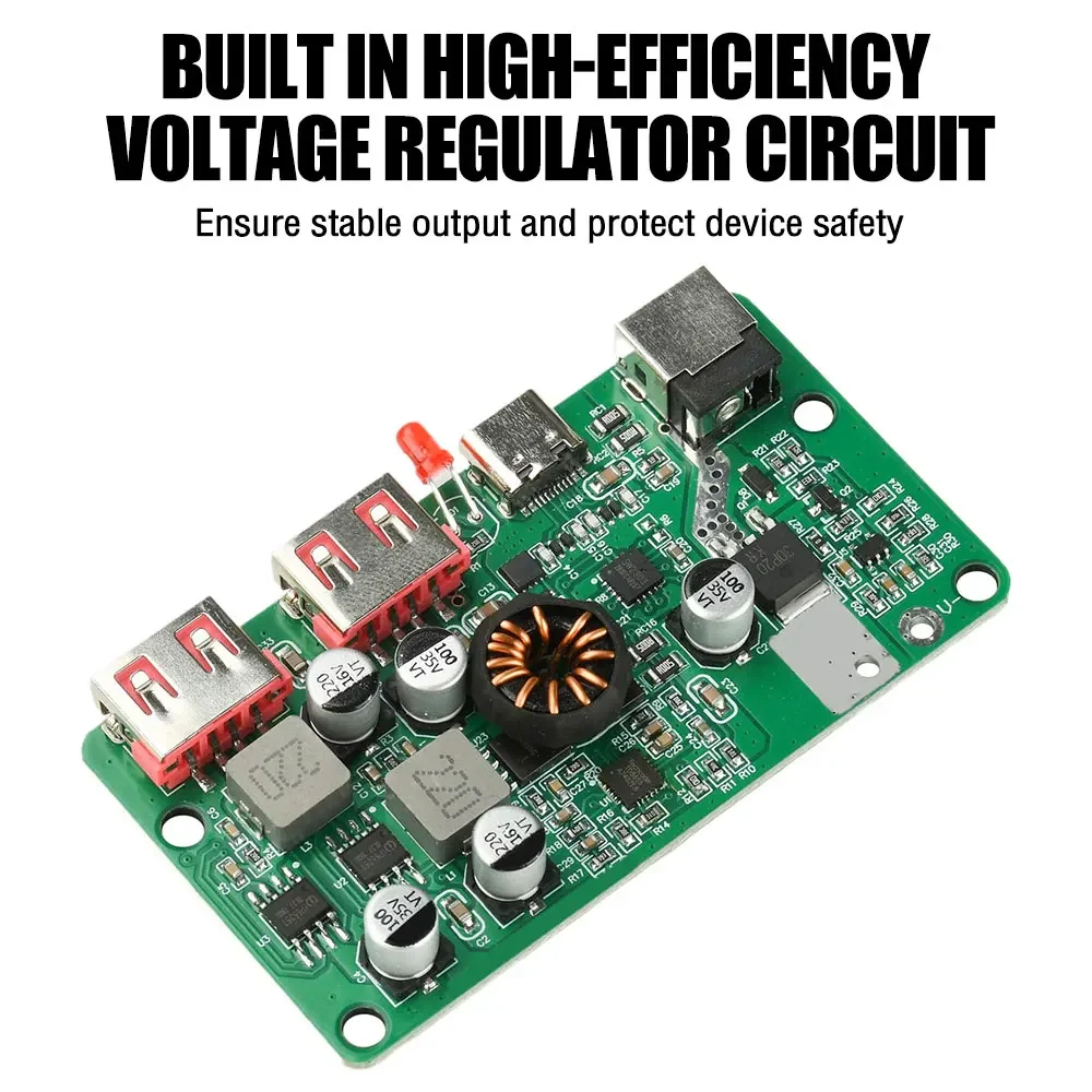 PD 100W Solar-Spannungsregler-Controller mit Typ-C PD & Dual-USB-Schnellladung für Solarpanels DIY-Strommodul – Detail 8