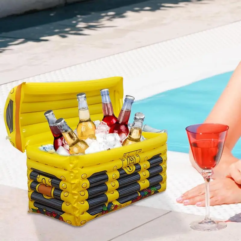 Inflatable Swimming Pool Ice Bucket Beverage Fruit Treasure Box Bar Party Festival Beach Interactive PVC Pool Accessories