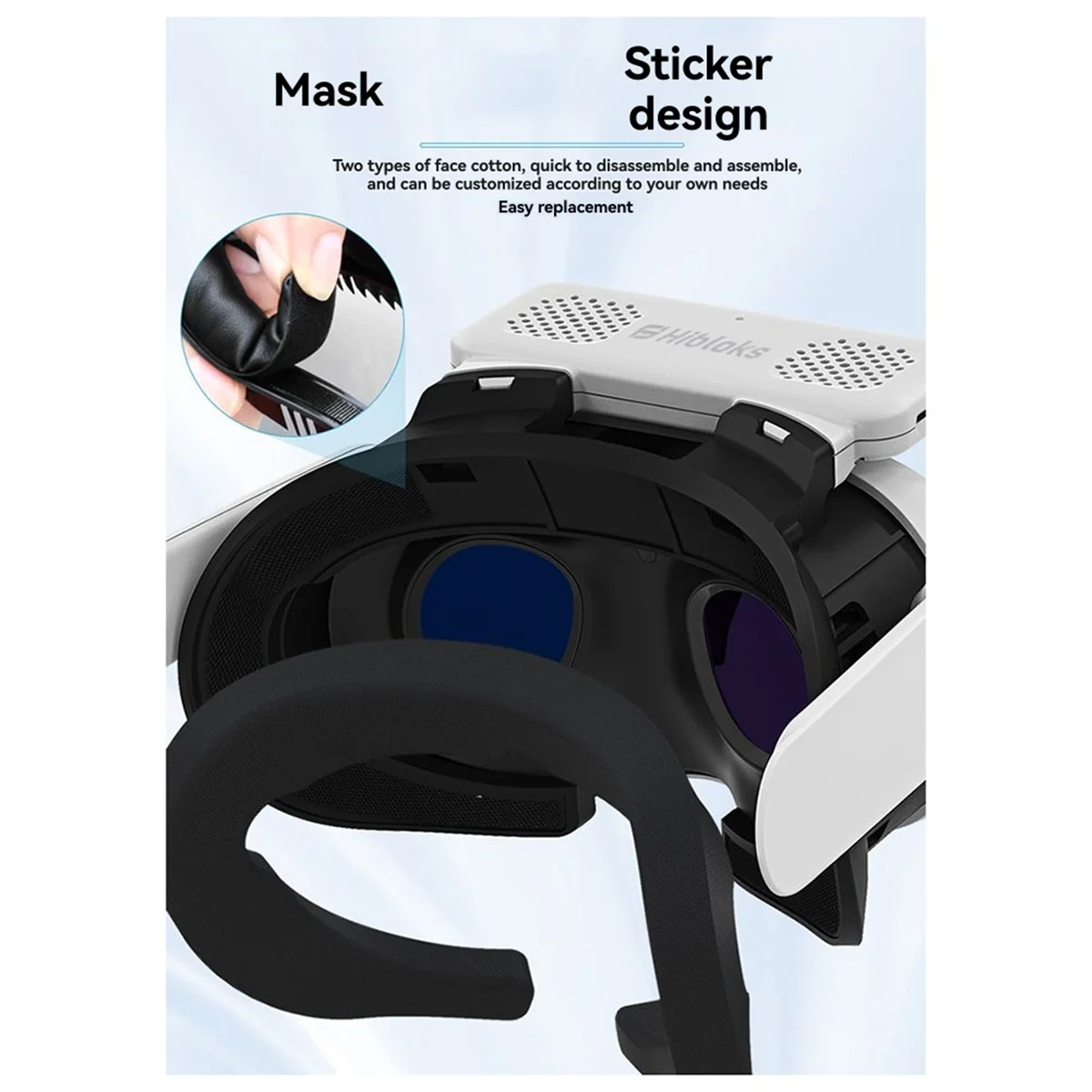 

For Quest3 Fan Mask Widened Sweat-Proof Heat Dissipation Breathable Comfortable Ice Silk Mask