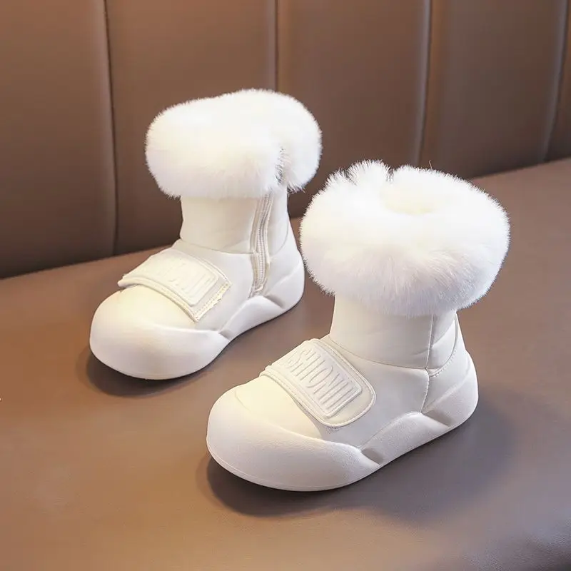 

Новинка 2026, детские зимние сапоги для девочек, модные теплые хлопковые сапоги с термоизоляцией для детей ​