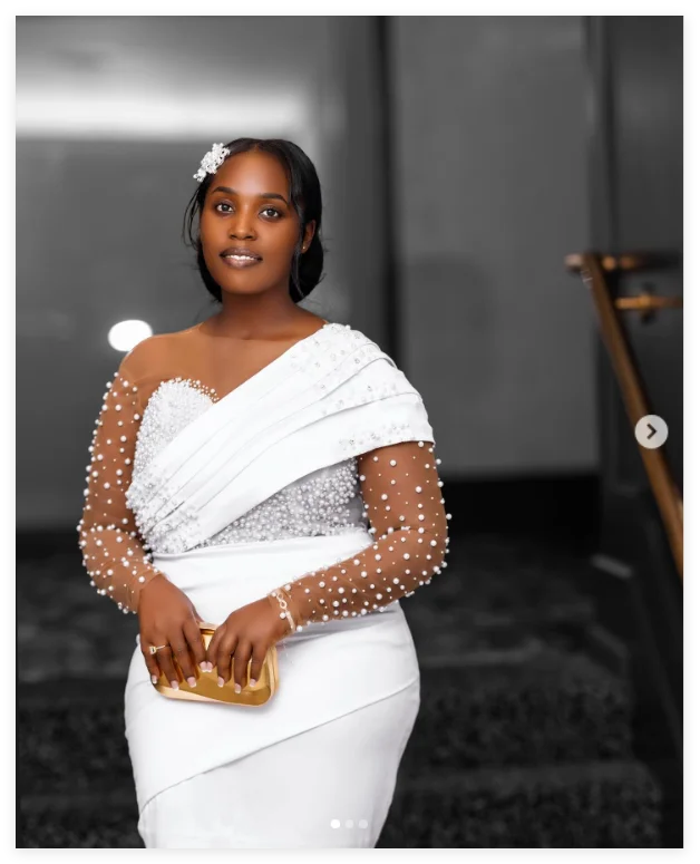 Abiti da sposa corti personalizzati Perle personalizzate Abiti da sposa a maniche lunghe Abiti da sera africani per la festa della sposa