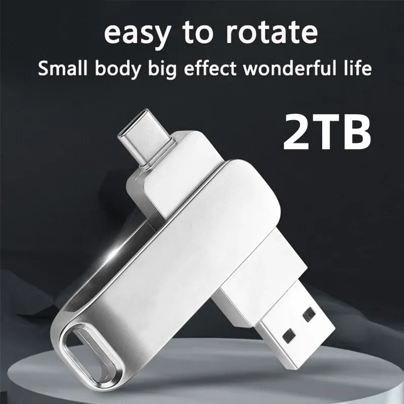 USB 2TB OTG Metal USB 3.0 Pen Drive Key 1TB 512GB 128GB Type-C High Speed Pendrive Mini Flash Drive Memory Stick Waterproof