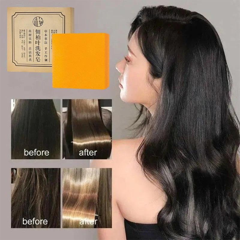 

Platycladus Orientalis Shampoo Soap100g Refreshing Clean Oil Control Fluffy Soap Anti-dandruff Improve Frizzy Soft Handmade Soap