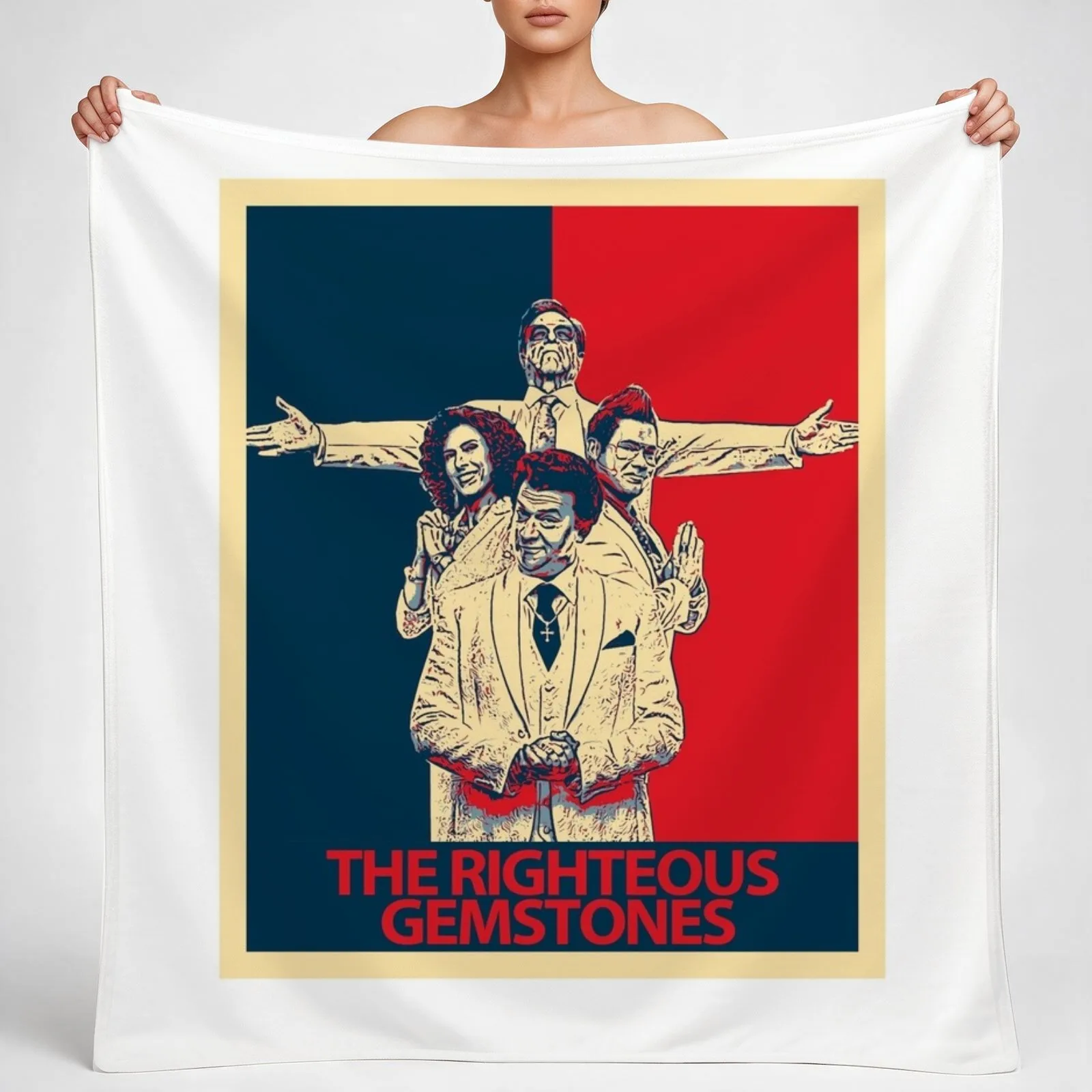 righteous gemstones trending artwork Throw Blanket couch cozy soft plush fuzzy picnic outdoor blanket