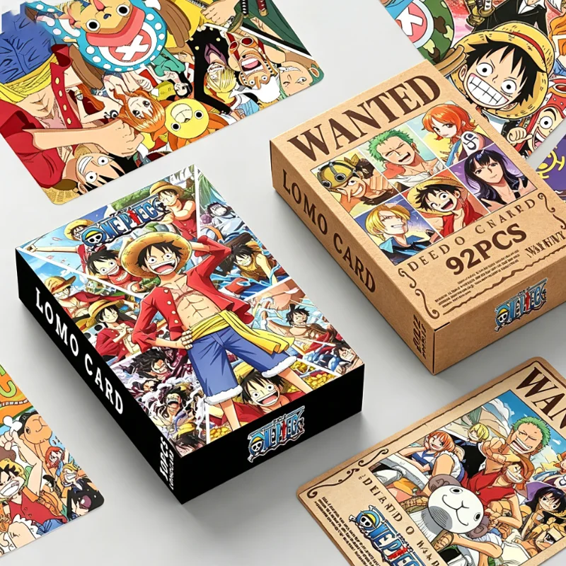 One Piece Sammelkarten 92 LOMO-Karten One Piece Wanted Notice Doppelseitig HD-Farbgedruckte Fotosticker-Karten