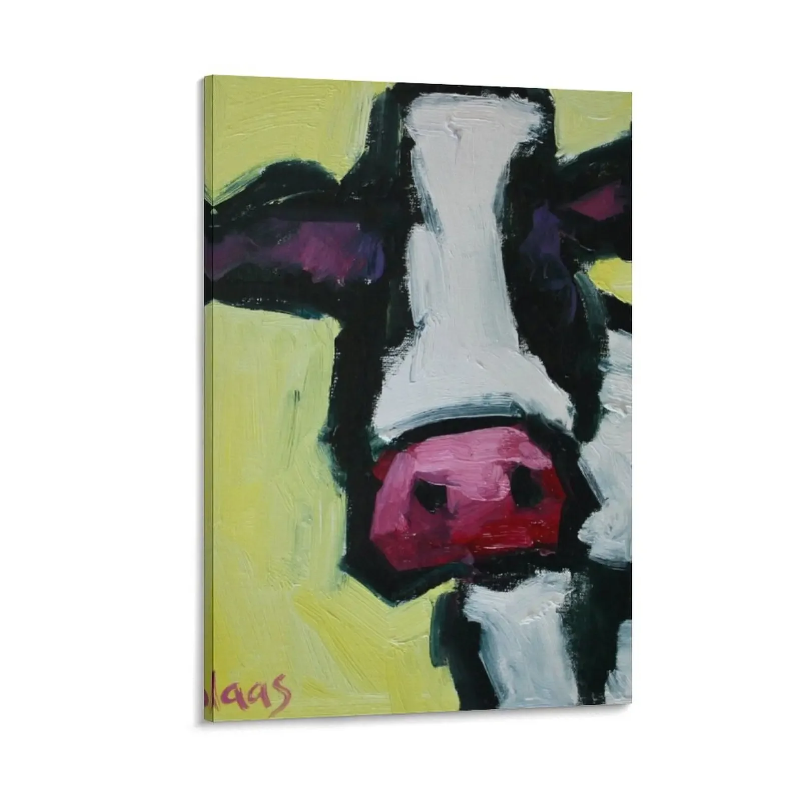 

Abstract Cow Painting with Yellow Canvas Painting Wall decoration frame home decors accessories