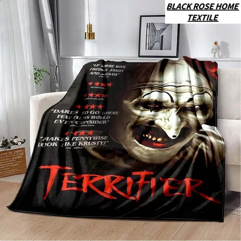 Fashion Art 3D Print Horror Movie Terrifier Blanket Family Living Room Sofa Sleeping Blanket Bedroom Children's Warm Bed Sheet