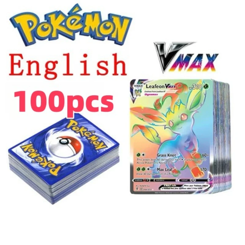 60/100/200 шт. карты покемонов немецкие, английские, испанские, французские, корейские карты Vstar Vmax V GX CSR Limited Shiny Rainbow Arceus Pikachu