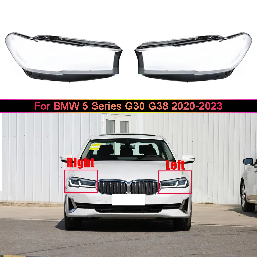 

For BMW 5 Series G30 G38 2020 2021 2022 2023 Configuration Headlight Shell Headlamp Transparent Lampshade Cover Lens Plexiglass