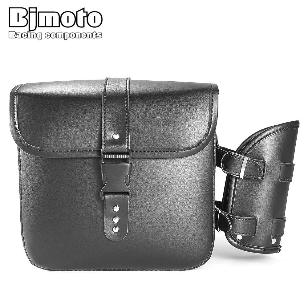 

1Pair Motorcycle Saddlebag PU Leather Bag Storage Tool Pouch For Sportster XL883 XL1200 Saddle bags Side Tool Bag