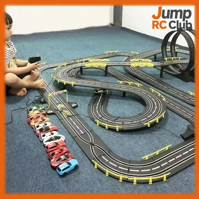 

4m-7m Large Electric Race Track Toy Featuring Dual Player Slot Cars and Remote Control Racing Fun for Kids Boys Gift