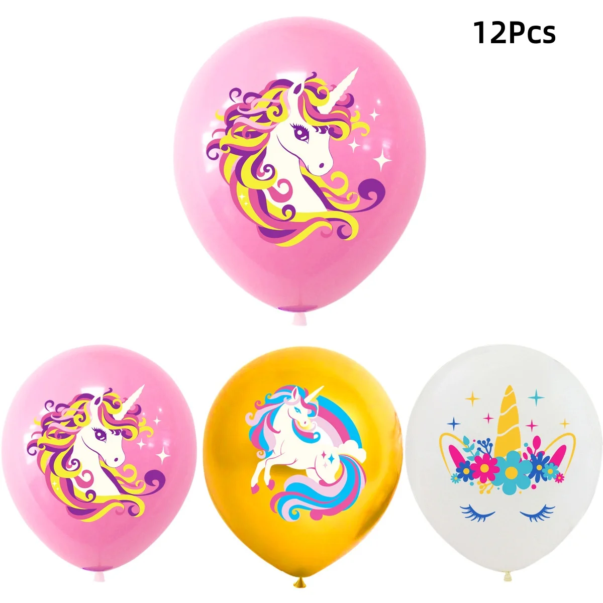 12Pcs Einhorn Luftballons Partei Liefert Latex Ballon Kinder Cartoon Tier Pferd Float Globus Baby Dusche Geburtstag Party Dekore
