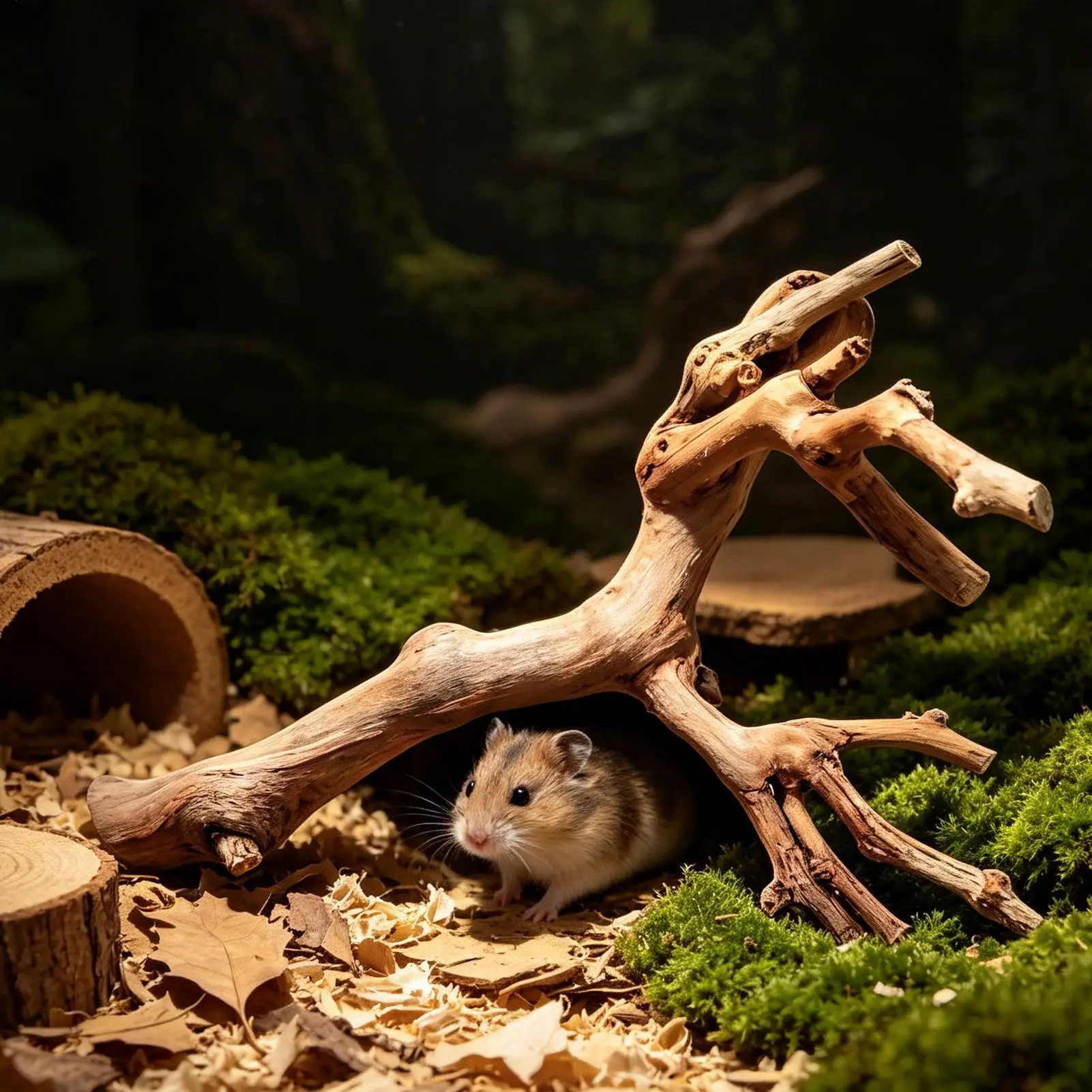 Wood Hamster Toys Wooden Branches  Climbing Branches Reptile Terrarium Decor For Gecko Lizard Crab tank Decor Pet Supplies
