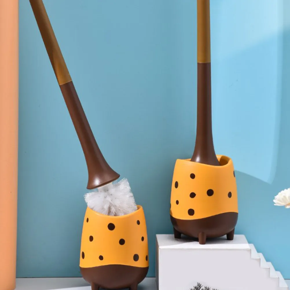 Toilet Cleaning Brush Professional Sturdy Bathroom Brush Compact Space-Saving Design Deep Cleaning Holder Home Use