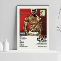 50 Cent Get Rich Or Die Tryin'Tracklist Hip Hop Music Album Cover Poster Prints Wall Art Painting Picture Photo Room Home Decor