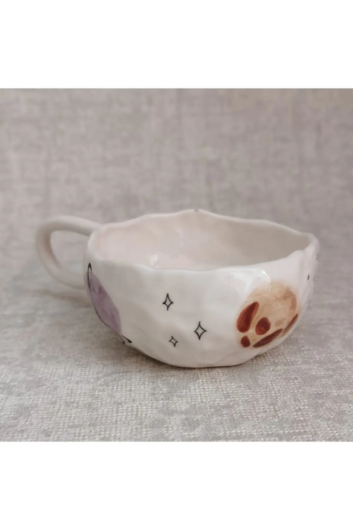 DOLBOVI ceramic handmade planet patterned cup