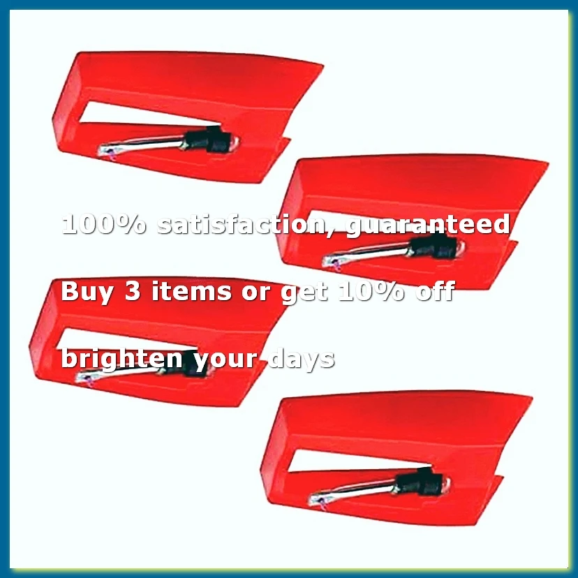Record Player Needle Turntable Stylus Replacement 4 Pack Ruby Gramophone Vinyl Record Player Stylus