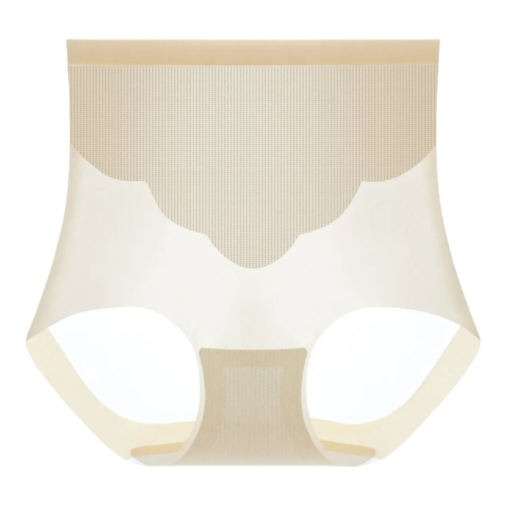 ハイウエスト薄手アイスシルクショーツ、お腹引き締めシェイプウェア、産後ボディシェイパー、ウエストトレーナー、桑絹クロッチ