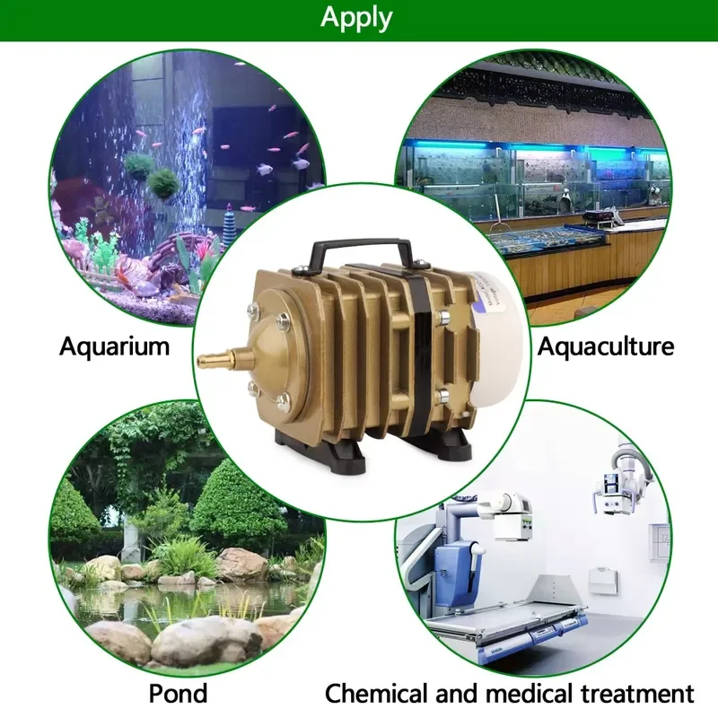 for SUNSUN 220V Air Cooled Motor Large Gas Output Aquarium Pond Hydroponic Aquaponics Air Compressor