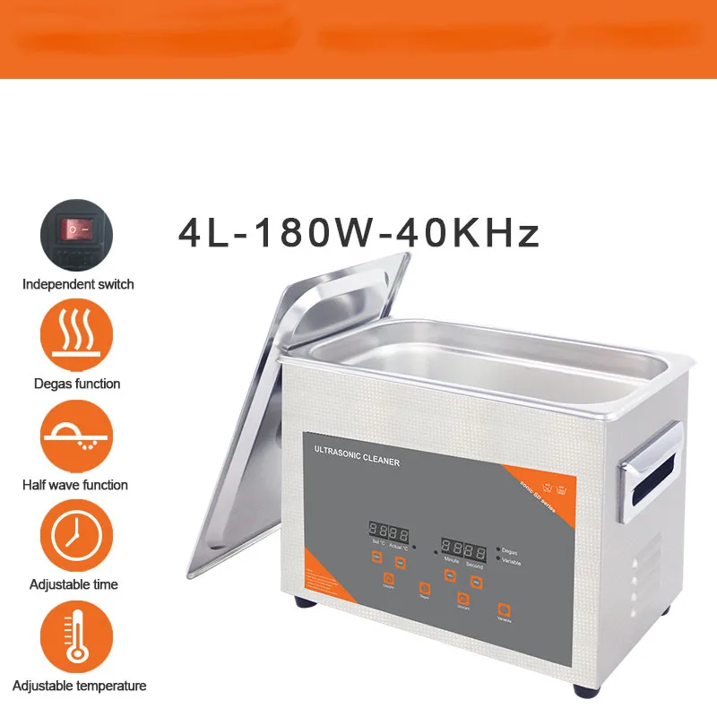 4L 180W Ultrasonic Cleaner With Heater Timer Wash Watches Glasses Makeup Brush Jewelry Ring Ultrasound Sonic 110/220V