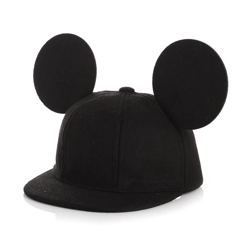 Adult Kids Mickey Baseball Caps Winter Autumn Warm Trendy Mouse Hats Women Men Child Sunproof Caps Christmas Gift