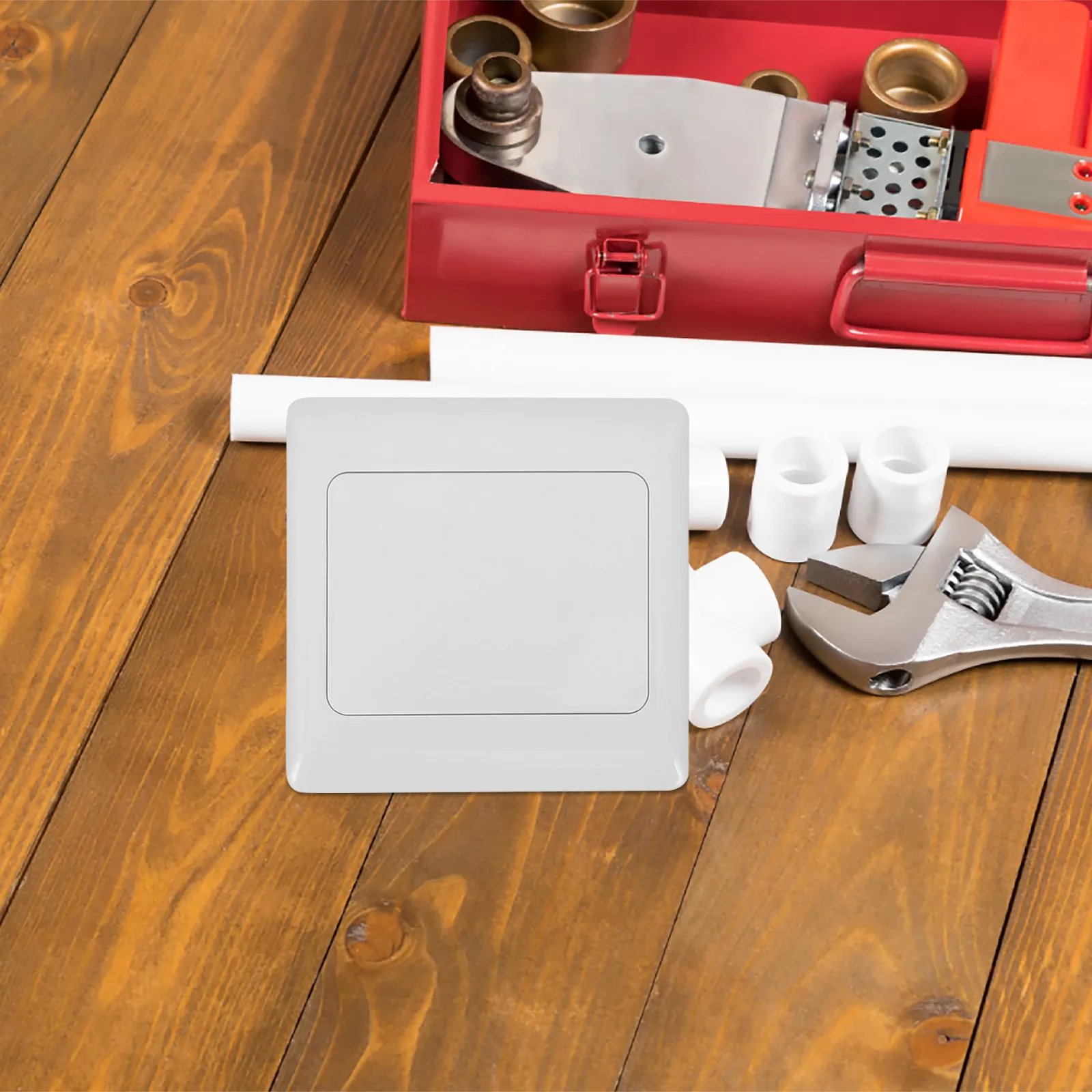 10Pcs Flame Retardant White Switch Plate Cover for Light Switch Wall Panel Junction Box Installation Modern Decorator Wall Plate