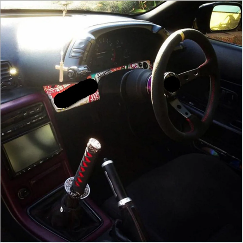 Universal 200MM/300MM JDM Katana Samurai Sword Shift Knob Shifter With Adapters Gear Shift knob car accessories