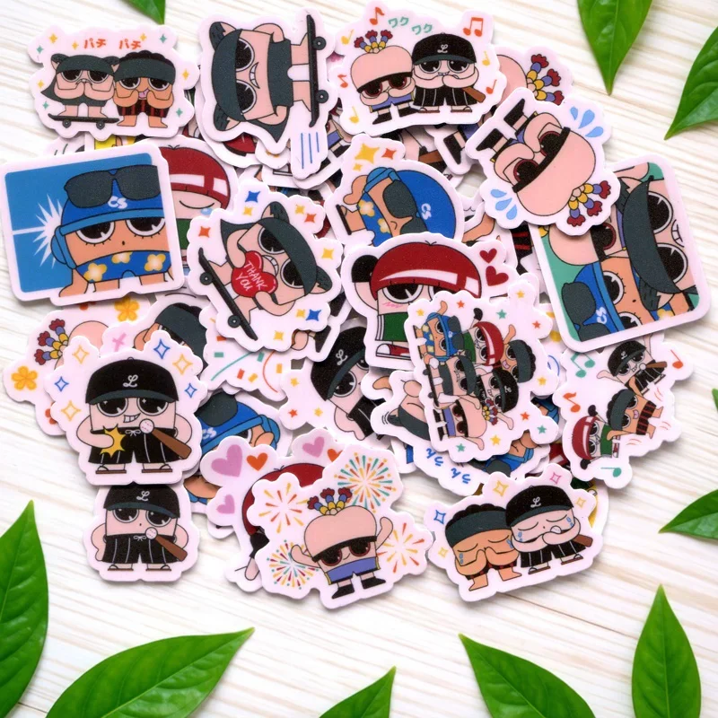 40pcs/pack Boom Boom Brothers 2-3cm waterproof computter diy sticker