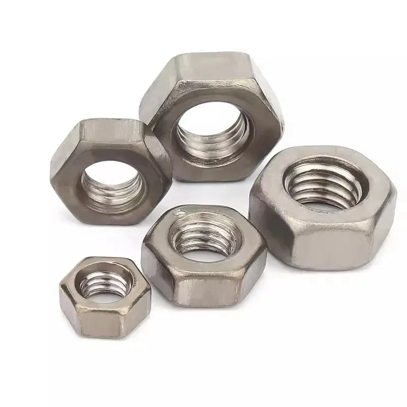 

Grade 2 Pure Titanium Hexagon Nuts M1-M24 / TA2 Titanium Lock Nuts - Non-Magnetic Rustproof for Marine, Aerospace & Medical