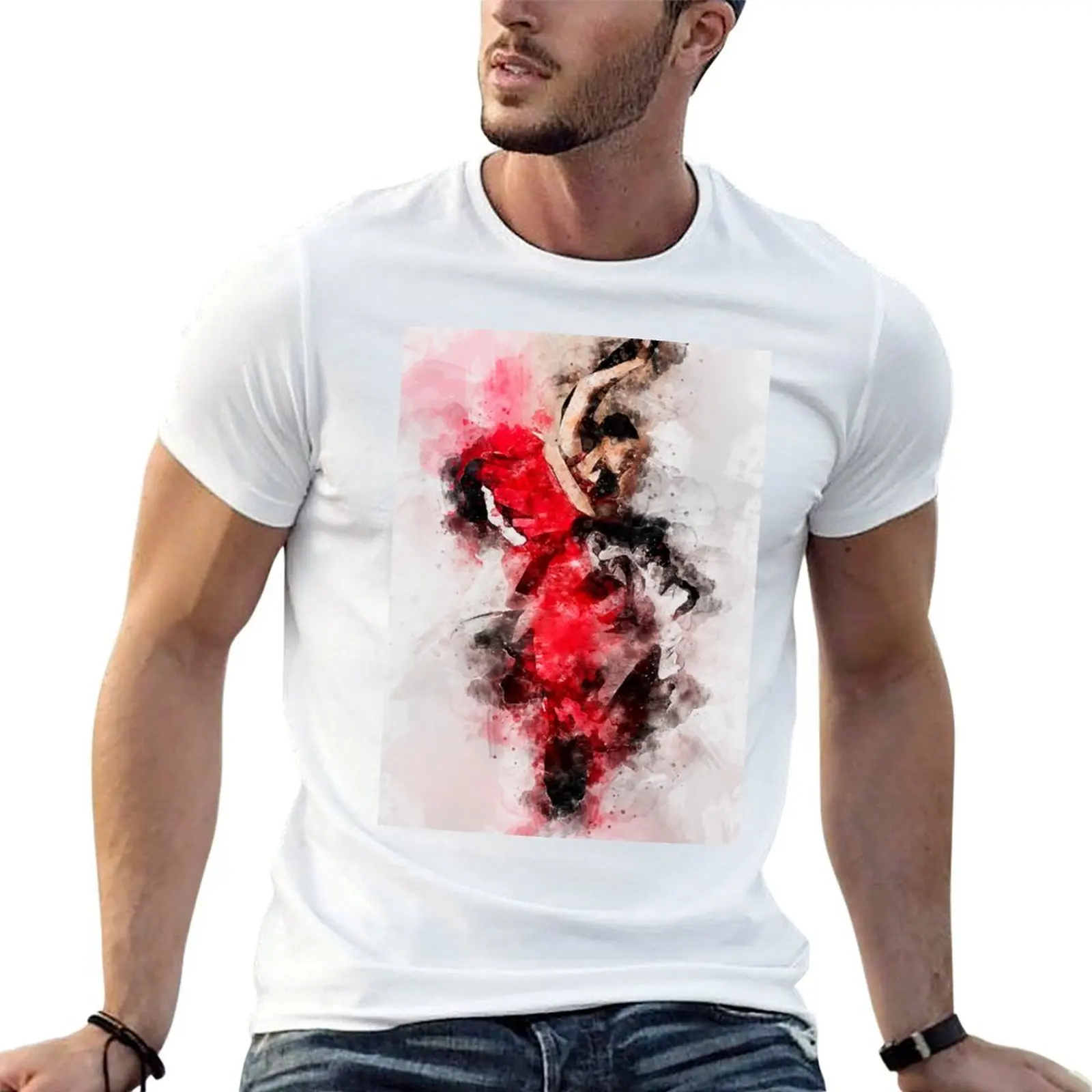 Flamenco Dancer T-Shirt Funny t-shirt summer tops compression shirt men