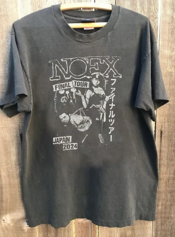 Nofx Final Tour Japão Camisa Rara Design Carvão Camisa Unissex S-5XL KH17317