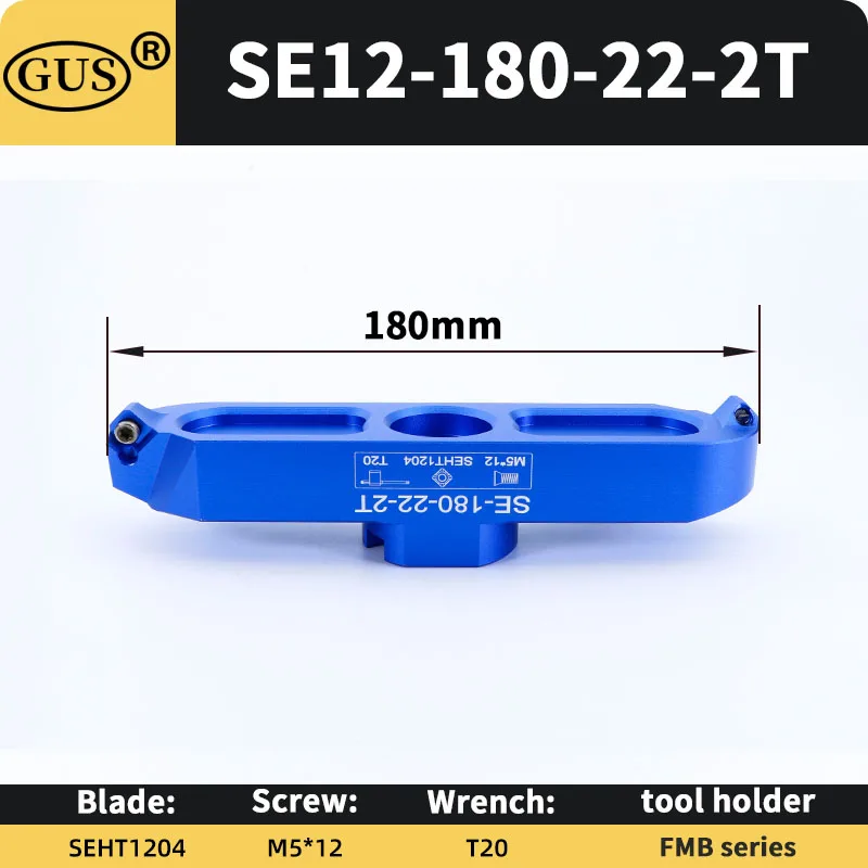 GUS SE12 Face Milling Cutter Tool 45 ° KM12 Double-dge Bridge Type Aluminum Alloy Cutting Head SEKT1204 Blade Chuck Milling Tool