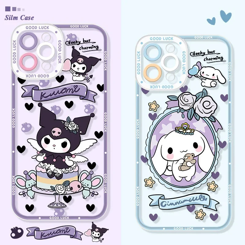 Sanrio Melody Rabbit Phone Case For Xiaomi Redmi Note 13 12 11 Pro Plus 4G 5G 12S 11S 10 10S 9 9S 8 13C 12C 10C Silicone Cover