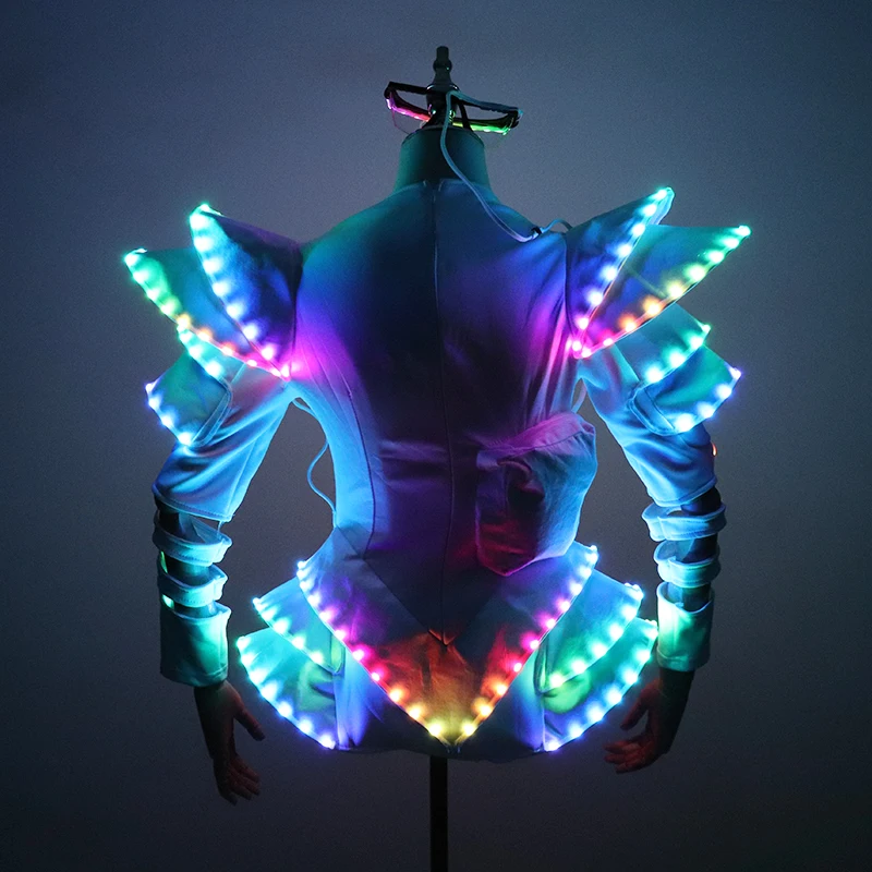 Costume Lumineux LED pour Femme, Robe Tutu de Ballet, Vêtements de brevde Salle de Bal, Document Complet