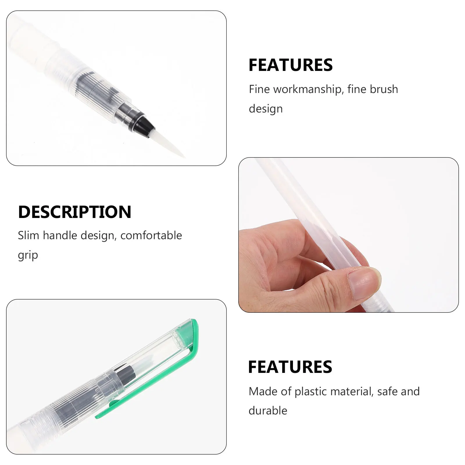 

10Pcs Portable Water Color Pens Watercolor Brush Pens Adjustable Ink Flow for Painting Drawing Water Soluble Brush Markers