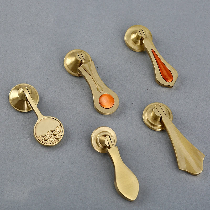 

Multi-choice 4PCS Pure Brass Pendant Furniture Handles Drawer Pulls Cupboard Wardrobe Kitchen Shoe TV Wine Cabinet Pulls Knobs