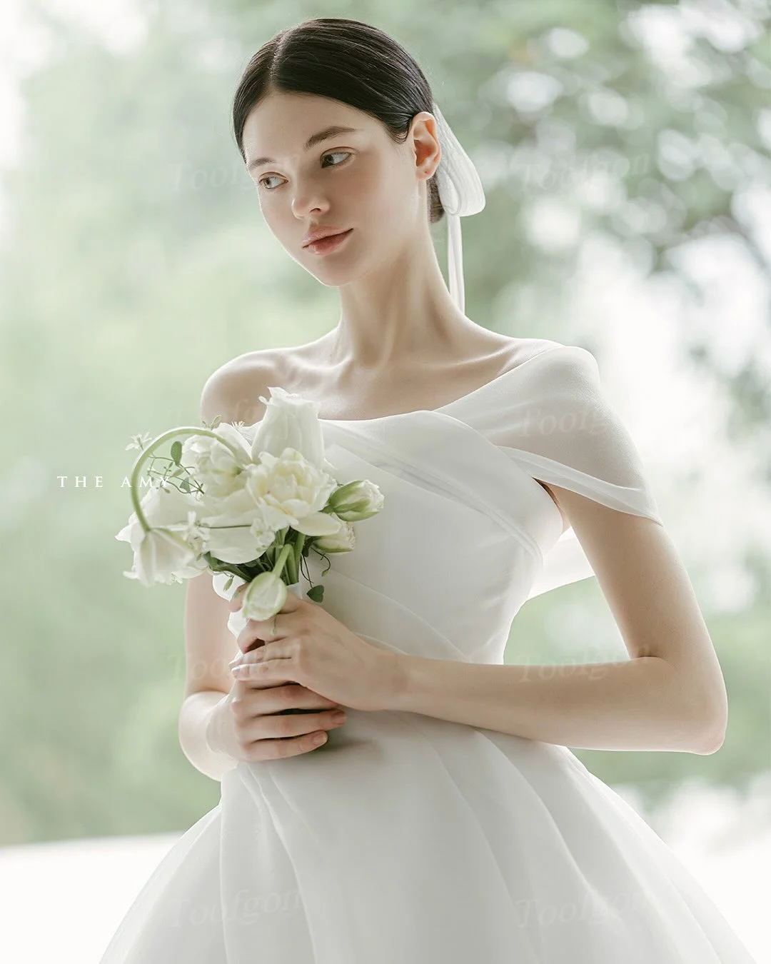 Toofan Organza A Line Корейские свадебные платья Корсет по индивидуальному заказу Длинные вечерние свадебные платья Невеста Свадебные фотографии Женское праздничное платье