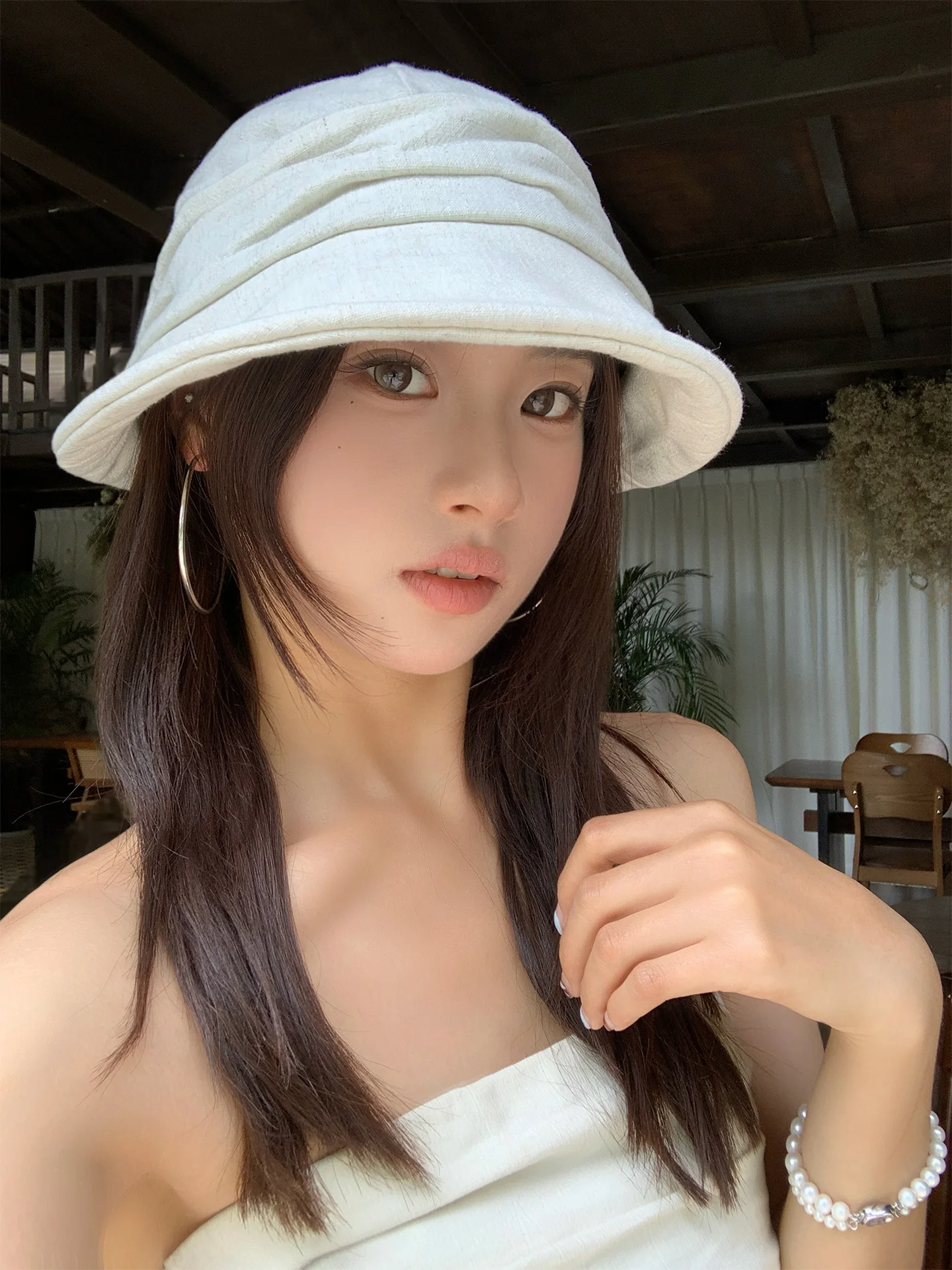 Retro Japanese Style Women's Cotton Linen Fishing Cap Spring Summer Thin Breathable Bowl Hat Face Slimming Sun Protection Hat