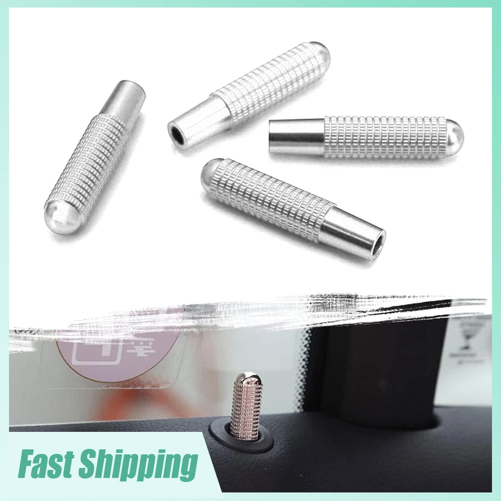 4pcs Car Door Bolt Button Trim Cover Silver Car Door Lock Pin Switch Knob Cover Car Interior Accessories For Mercedes-Benz