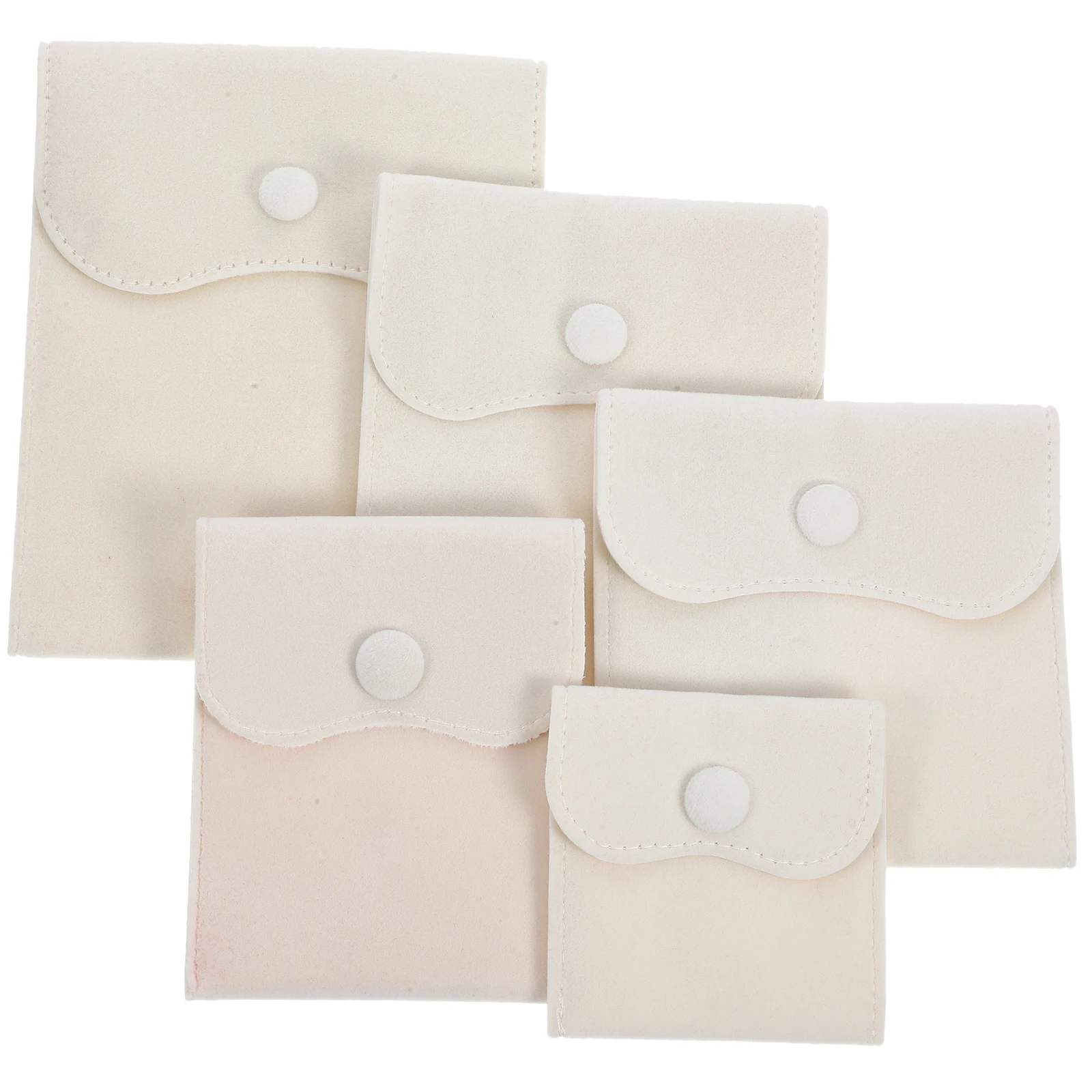 

15 Pcs Jewelry Storage Bags 7x7cm 10x10cm 8x10cm 10x12cm 11x14cm Snap Button Gift Bags for Wedding Party Favors Accessories