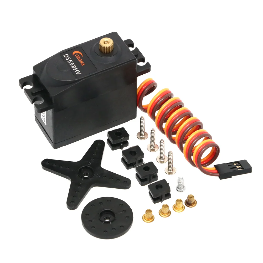 Corona DS558HV Cyfrowy standardowy serwomechanizm z metalową przekładnią 14 kg / 0,18 s / 58 g do symulatora robota samochodowego RC samolotu