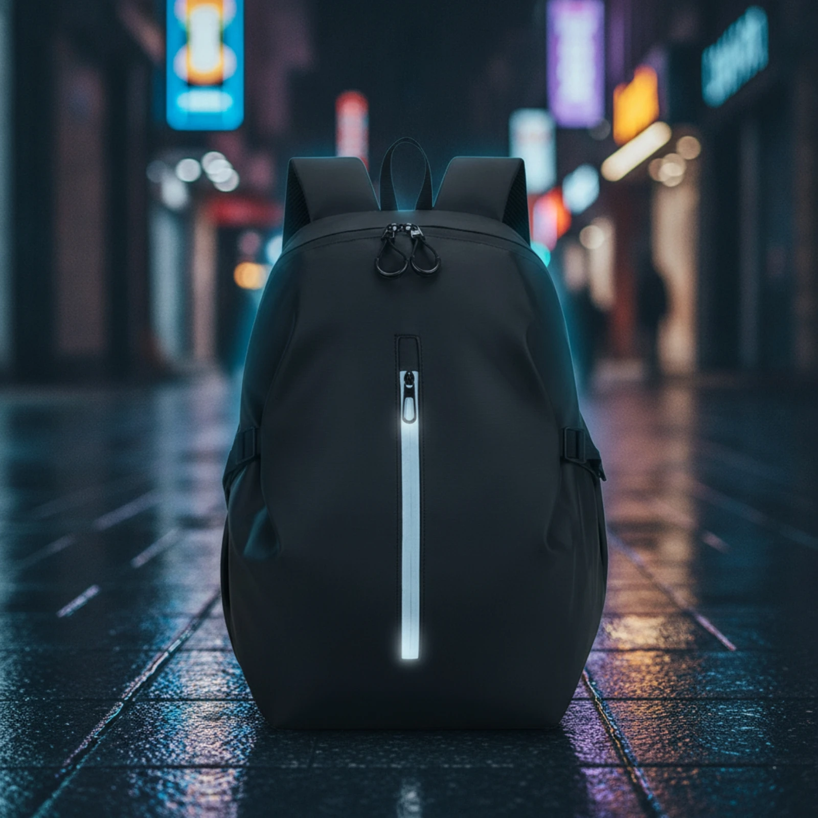 Motorcycle Bag with Reflective Stripe Adjustable Motorcycle Backpack Daypack Large Capacity for Motorcyclists, Night Riding