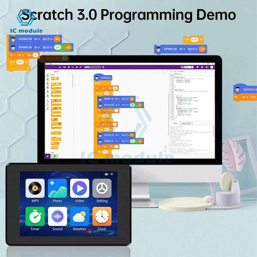 ESP32-S3 3.5-inch Capacitive Touch Screen ESP32-S3 Wifi BT Development Board 320*480 RGB 65K Color