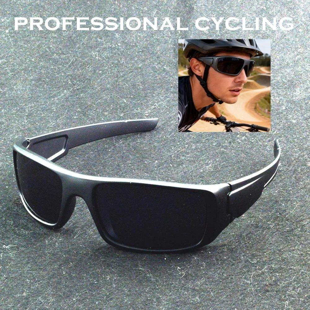 Professional Cycling Sport Black Uv400 Uv100% Enhanced Polarization Polarized Sunglasses